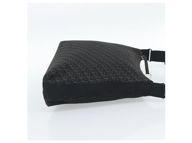Borsa a Spalla Christian Dior Trotter Canvas Nera Argento Auth 190852A Nero - vista 5