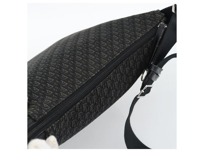 Borsa a Spalla Christian Dior Trotter Canvas Nera Argento Auth 190852A Nero - vista 6