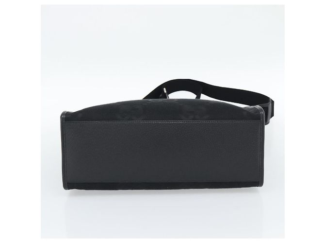 Borsa GUCCI Jumbo GG Canvas 2way Nero Argento 678839 Auth mr2773V - vista 11