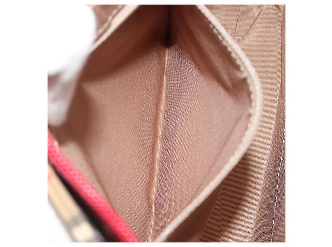 Borsa a tracolla BURBERRY Nova Check in tela Beige Gold Auth 190469A D'oro - vista 20
