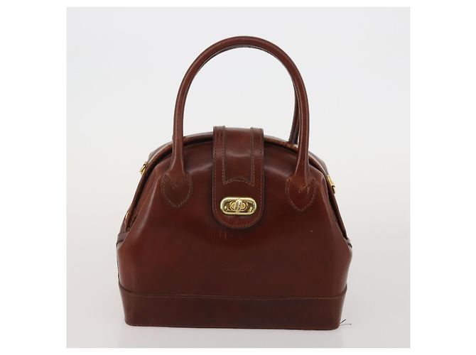 Borsa BALLY in pelle 2 Set Marrone Oro Autentica bs35899 D'oro - vista 10