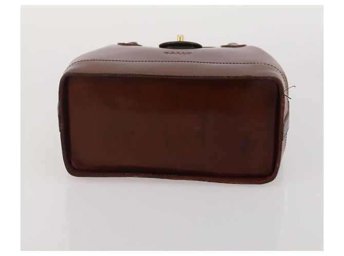 Borsa BALLY in pelle 2 Set Marrone Oro Autentica bs35899 D'oro - vista 15