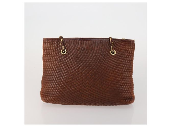 Borsa BALLY in pelle 2 Set Marrone Oro Autentica bs35899 D'oro - vista 3