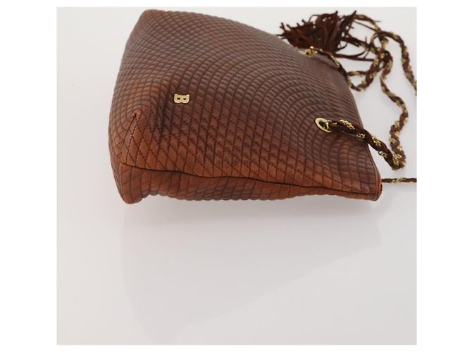Borsa BALLY in pelle 2 Set Marrone Oro Autentica bs35899 D'oro - vista 4