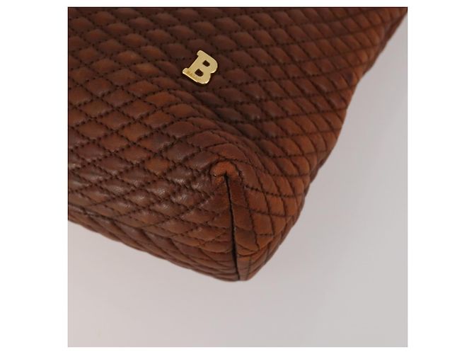 Borsa BALLY in pelle 2 Set Marrone Oro Autentica bs35899 D'oro - vista 8