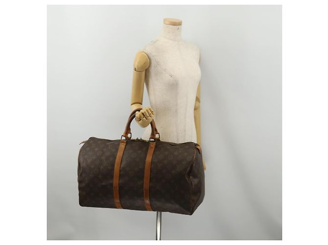 LOUIS VUITTON Monogram Keepall 50 Boston Bag M41426 LV Auth 189909 Monogramma - vista 21