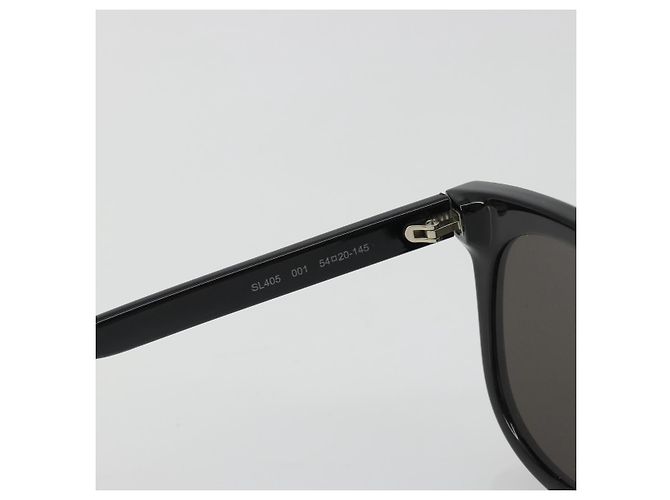 Occhiali da sole SAINT LAURENT in plastica Nero Argento Auth BA14043 - vista 11