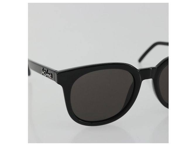 Occhiali da sole SAINT LAURENT in plastica Nero Argento Auth BA14043 - vista 6