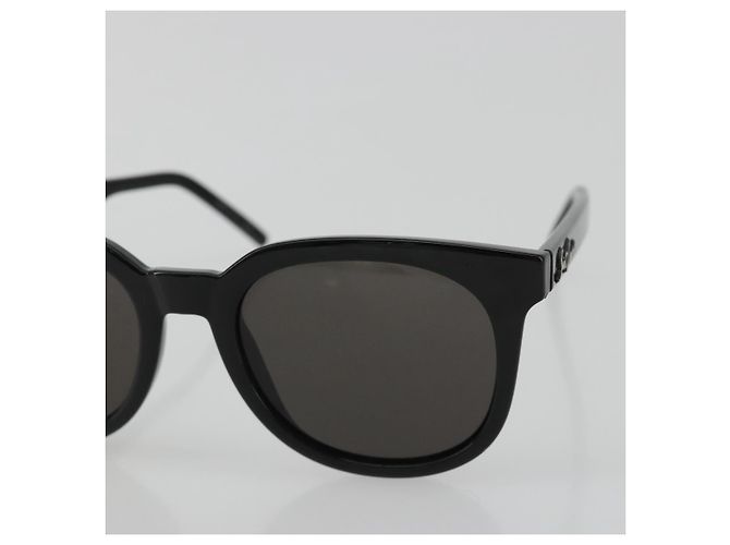 Occhiali da sole SAINT LAURENT in plastica Nero Argento Auth BA14043 - vista 7