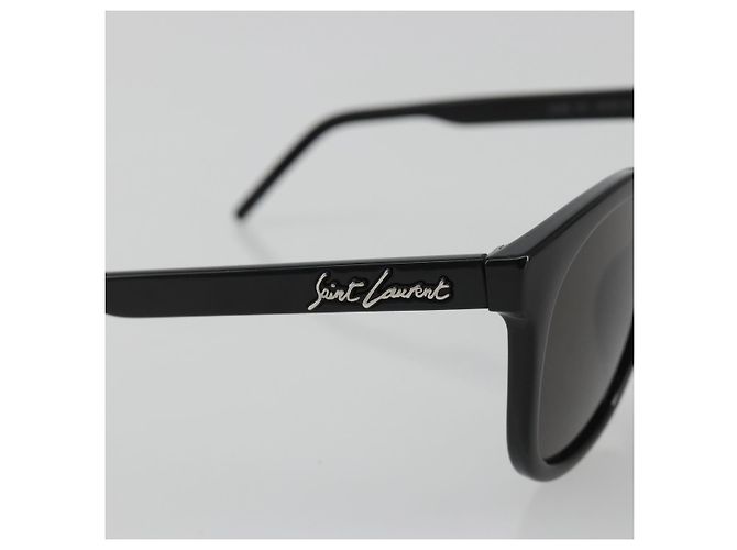 Occhiali da sole SAINT LAURENT in plastica Nero Argento Auth BA14043 - vista 8