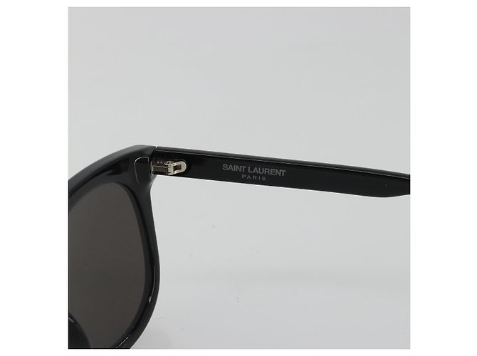 Occhiali da sole SAINT LAURENT in plastica Nero Argento Auth BA14043 - vista 9