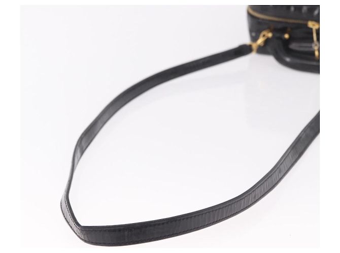 CHANEL Vanity Cosmetic Pouch Patent 2way Black Gold CC Auth BA14000A Nero D'oro - vista 9