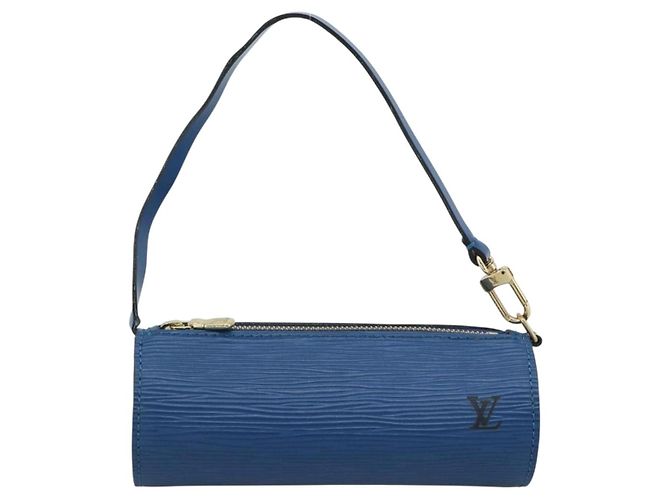 LOUIS VUITTON Epi Soufflot Pouch Blue LV Auth 189802 - vista 13