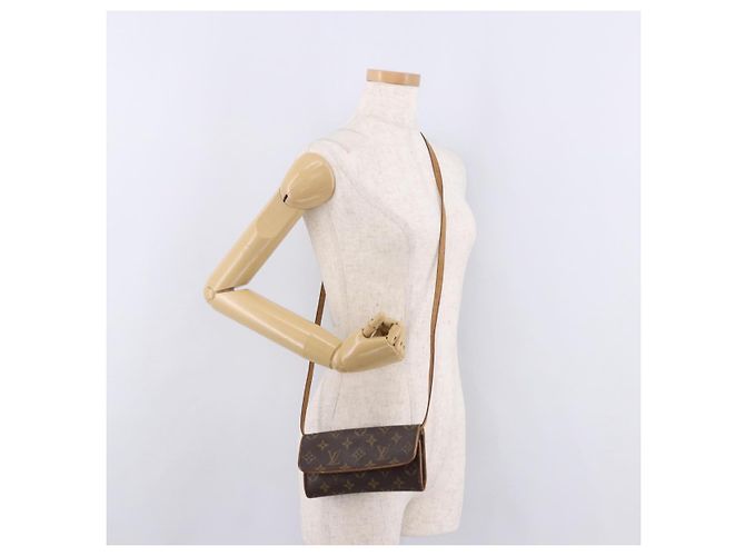 LOUIS VUITTON Monogram Pochette Twin PM Borsa a tracolla M51854 LV Auth 190505 Monogramma - vista 21