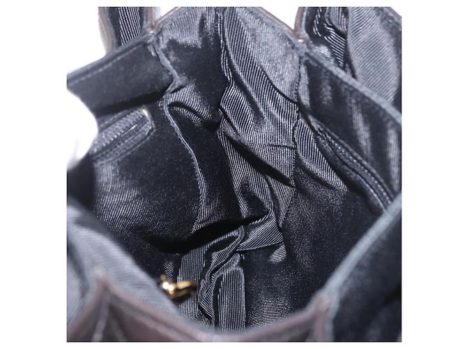 CHANEL Matelasse Rucksack Lammfell Gold Schwarz CC Auth 189824SAV Golden - Ansicht 18