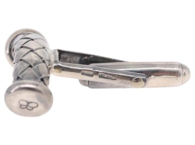 BOTTEGA VENETA INTRECCIATO Cuffs & Cuff Case Silver Ag925 Auth BA14025V Argento - vista 18