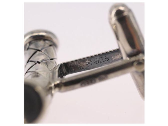 BOTTEGA VENETA INTRECCIATO Cuffs & Cuff Case Silver Ag925 Auth BA14025V Argento - vista 22