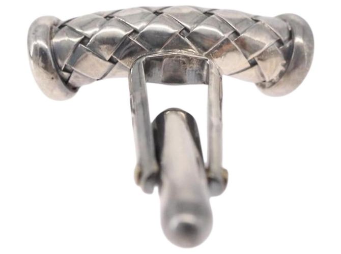 BOTTEGA VENETA INTRECCIATO Cuffs & Cuff Case Silver Ag925 Auth BA14025V Argento - vista 24
