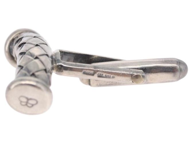 BOTTEGA VENETA INTRECCIATO Cuffs & Cuff Case Silver Ag925 Auth BA14025V Argento - vista 25