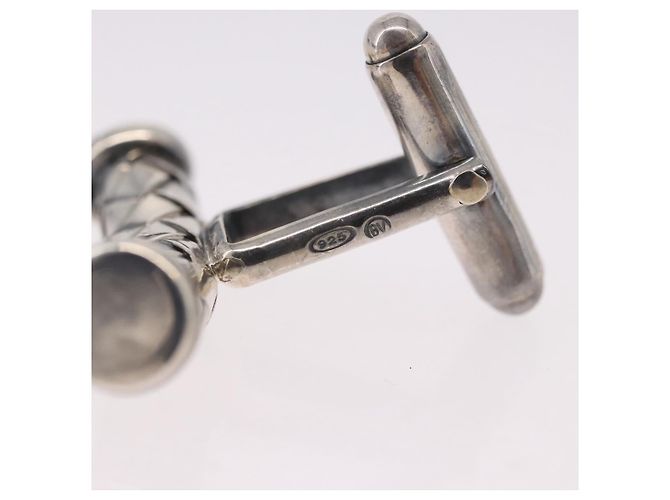BOTTEGA VENETA INTRECCIATO Cuffs & Cuff Case Silver Ag925 Auth BA14025V Argento - vista 28