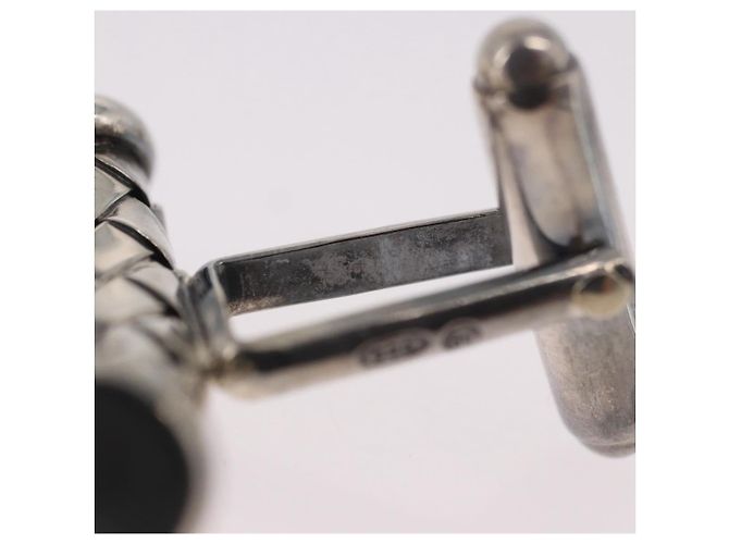 BOTTEGA VENETA INTRECCIATO Cuffs & Cuff Case Silver Ag925 Auth BA14025V Argento - vista 29