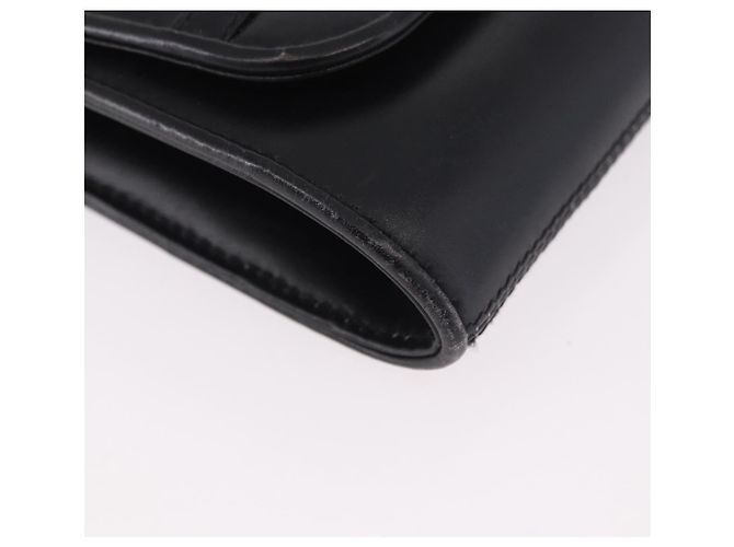 Borsa a Spalla con Catena GUCCI in Pelle Nera e Oro Auth 191035 Nero D'oro - vista 10