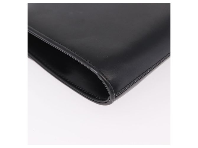 Borsa a Spalla con Catena GUCCI in Pelle Nera e Oro Auth 191035 Nero D'oro - vista 12