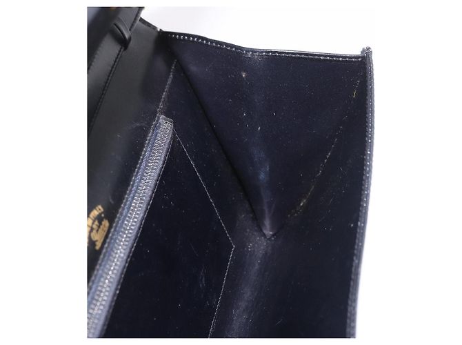 Borsa a Spalla con Catena GUCCI in Pelle Nera e Oro Auth 191035 Nero D'oro - vista 18