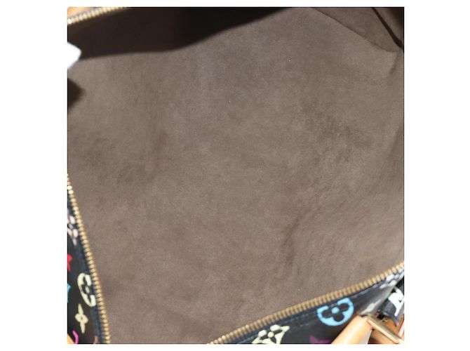LOUIS VUITTON Monogram Multicolor Keepall 45 Borsa Nera M92640 LV Auth 190120SM Nero - vista 10