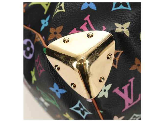LOUIS VUITTON Monogram Multicolor Keepall 45 Borsa Nera M92640 LV Auth 190120SM Nero - vista 15