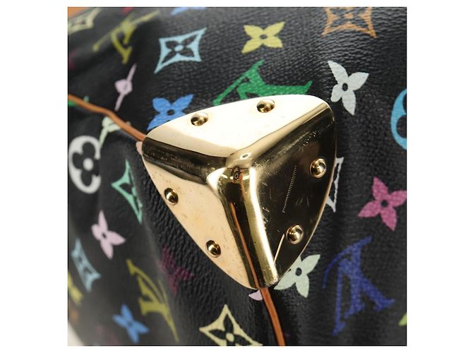 LOUIS VUITTON Monogram Multicolor Keepall 45 Borsa Nera M92640 LV Auth 190120SM Nero - vista 17