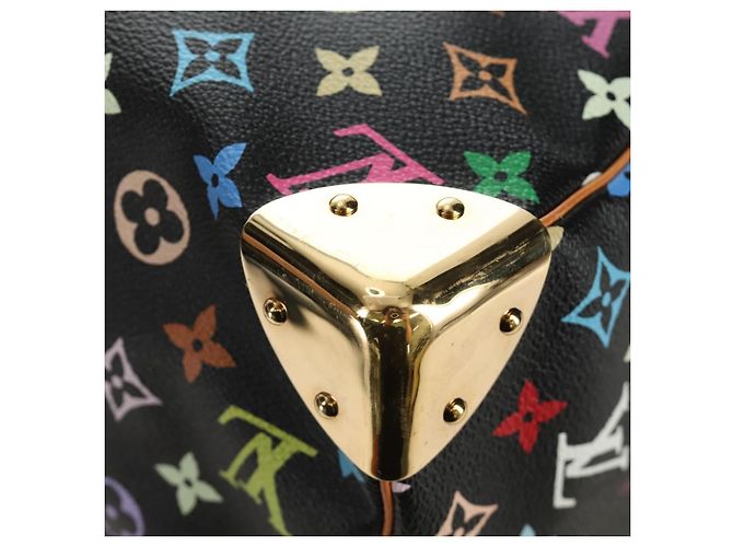 LOUIS VUITTON Monogram Multicolor Keepall 45 Borsa Nera M92640 LV Auth 190120SM Nero - vista 18