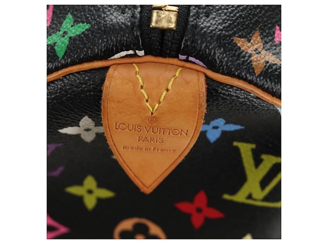 LOUIS VUITTON Monogram Multicolor Keepall 45 Borsa Nera M92640 LV Auth 190120SM Nero - vista 19