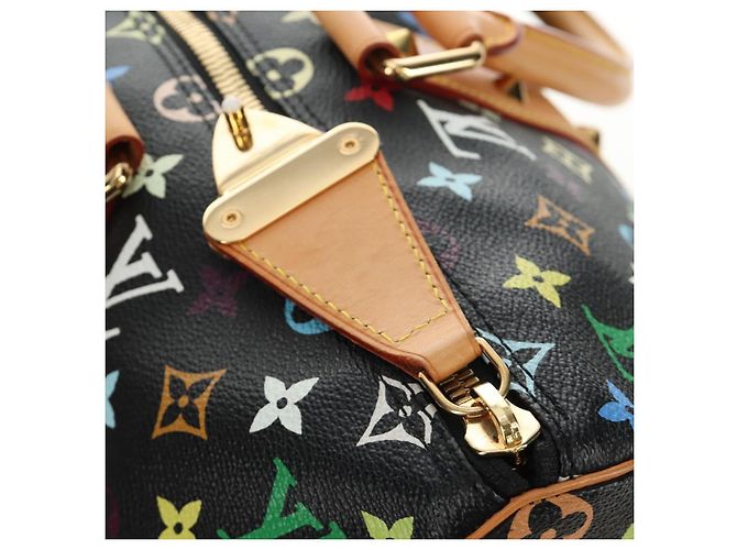 LOUIS VUITTON Monogram Multicolor Keepall 45 Borsa Nera M92640 LV Auth 190120SM Nero - vista 27