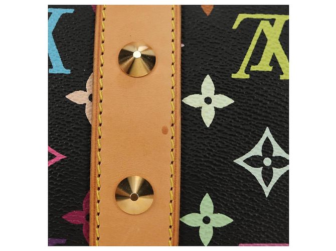 LOUIS VUITTON Monogram Multicolor Keepall 45 Borsa Nera M92640 LV Auth 190120SM Nero - vista 3