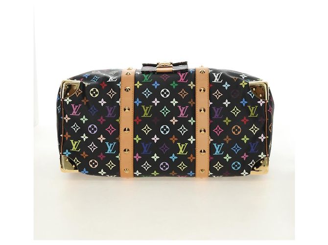 LOUIS VUITTON Monogram Multicolor Keepall 45 Borsa Nera M92640 LV Auth 190120SM Nero - vista 6