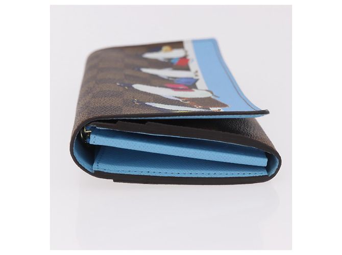 LOUIS VUITTON Damier Ebene Portefeuille Sarah Long Wallet N64426 LV Auth 191659M - vista 4