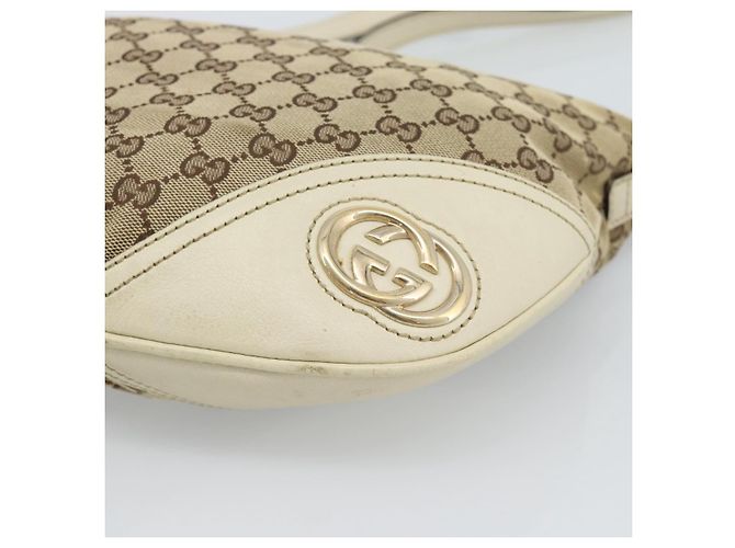 Borsa a tracolla GUCCI GG Canvas Newbrit Beige Oro 169998 Auth mr2699A D'oro - vista 10