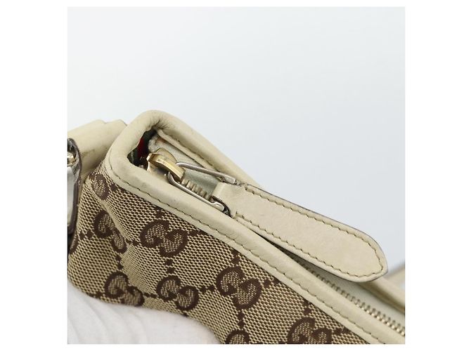Borsa a tracolla GUCCI GG Canvas Newbrit Beige Oro 169998 Auth mr2699A D'oro - vista 14
