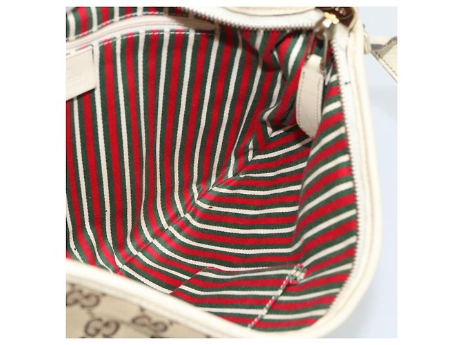 Borsa a tracolla GUCCI GG Canvas Newbrit Beige Oro 169998 Auth mr2699A D'oro - vista 17