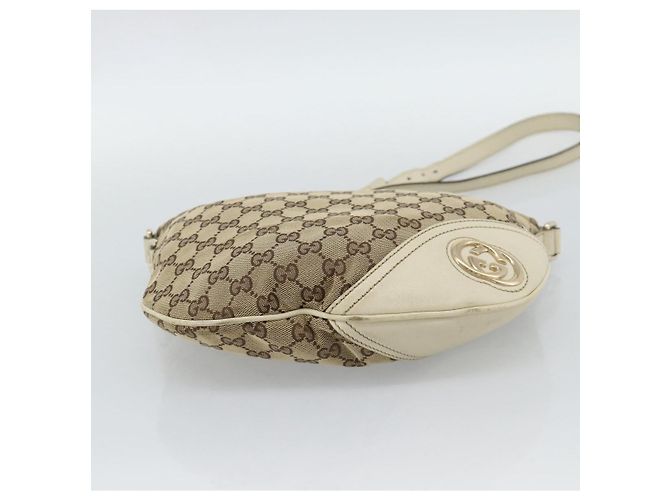 Borsa a tracolla GUCCI GG Canvas Newbrit Beige Oro 169998 Auth mr2699A D'oro - vista 9