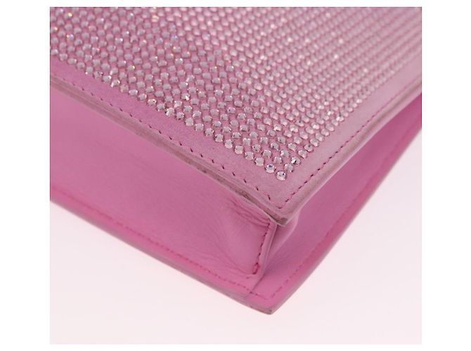Borsa a Spalla VERSACE in Pelle Rosa Argento Auth BA13994A - vista 15