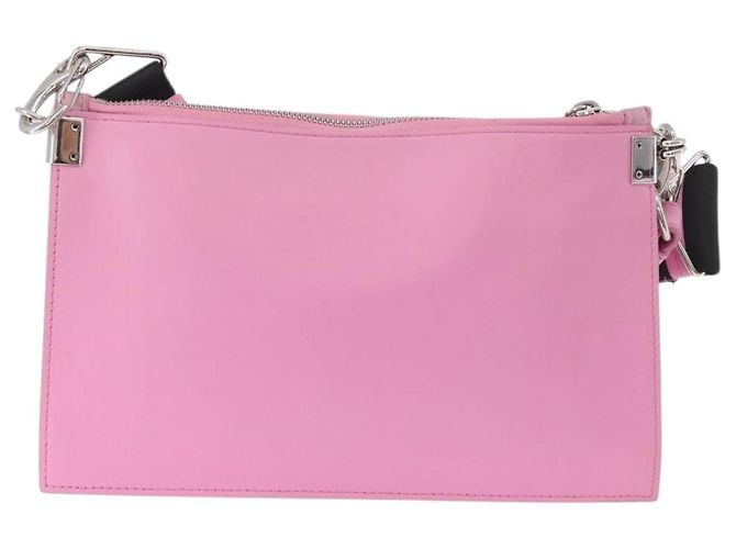 Borsa a Spalla VERSACE in Pelle Rosa Argento Auth BA13994A - vista 2