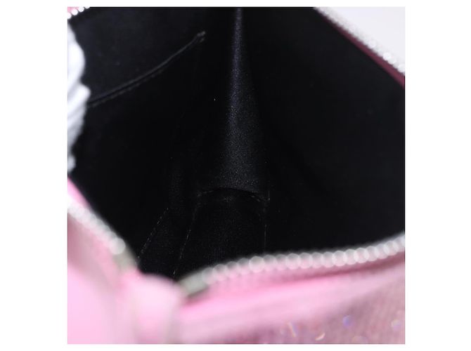 Borsa a Spalla VERSACE in Pelle Rosa Argento Auth BA13994A - vista 20