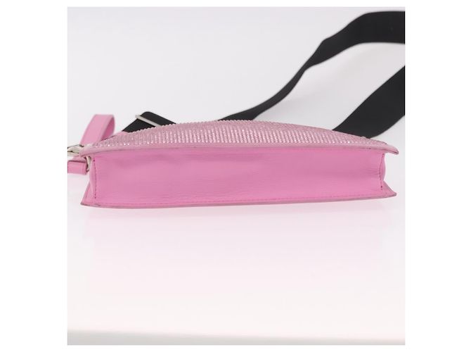 Borsa a Spalla VERSACE in Pelle Rosa Argento Auth BA13994A - vista 5