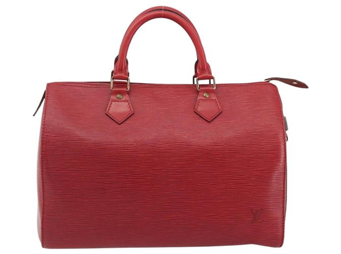 LOUIS VUITTON Epi Speedy 35 Hand Bag Castilian Red M42997 LV Auth 190649A Rosso - vista 13