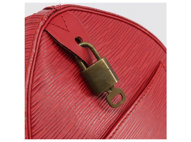 LOUIS VUITTON Epi Speedy 35 Hand Bag Castilian Red M42997 LV Auth 190649A Rosso - vista 18