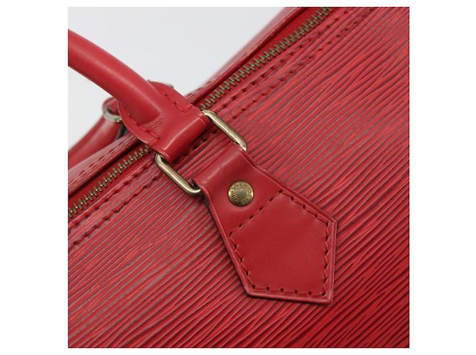 LOUIS VUITTON Epi Speedy 35 Hand Bag Castilian Red M42997 LV Auth 190649A Rosso - vista 19