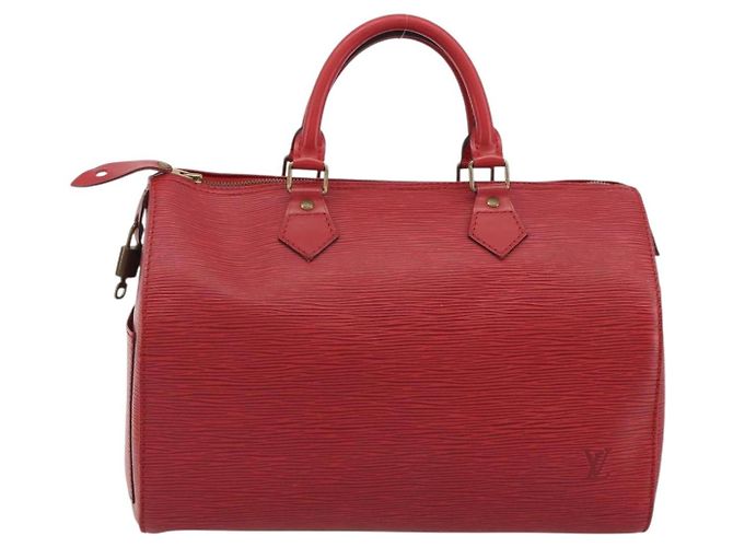 LOUIS VUITTON Epi Speedy 35 Hand Bag Castilian Red M42997 LV Auth 190649A Rosso - vista 2
