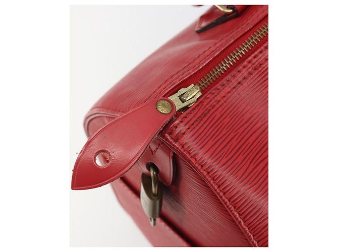 LOUIS VUITTON Epi Speedy 35 Hand Bag Castilian Red M42997 LV Auth 190649A Rosso - vista 9